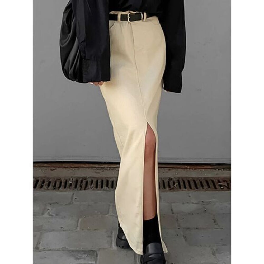 Commense Effortless Slit Maxi‎ Skirt Size M